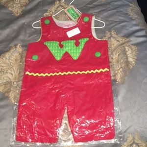 Mud pie W Christmas overalls